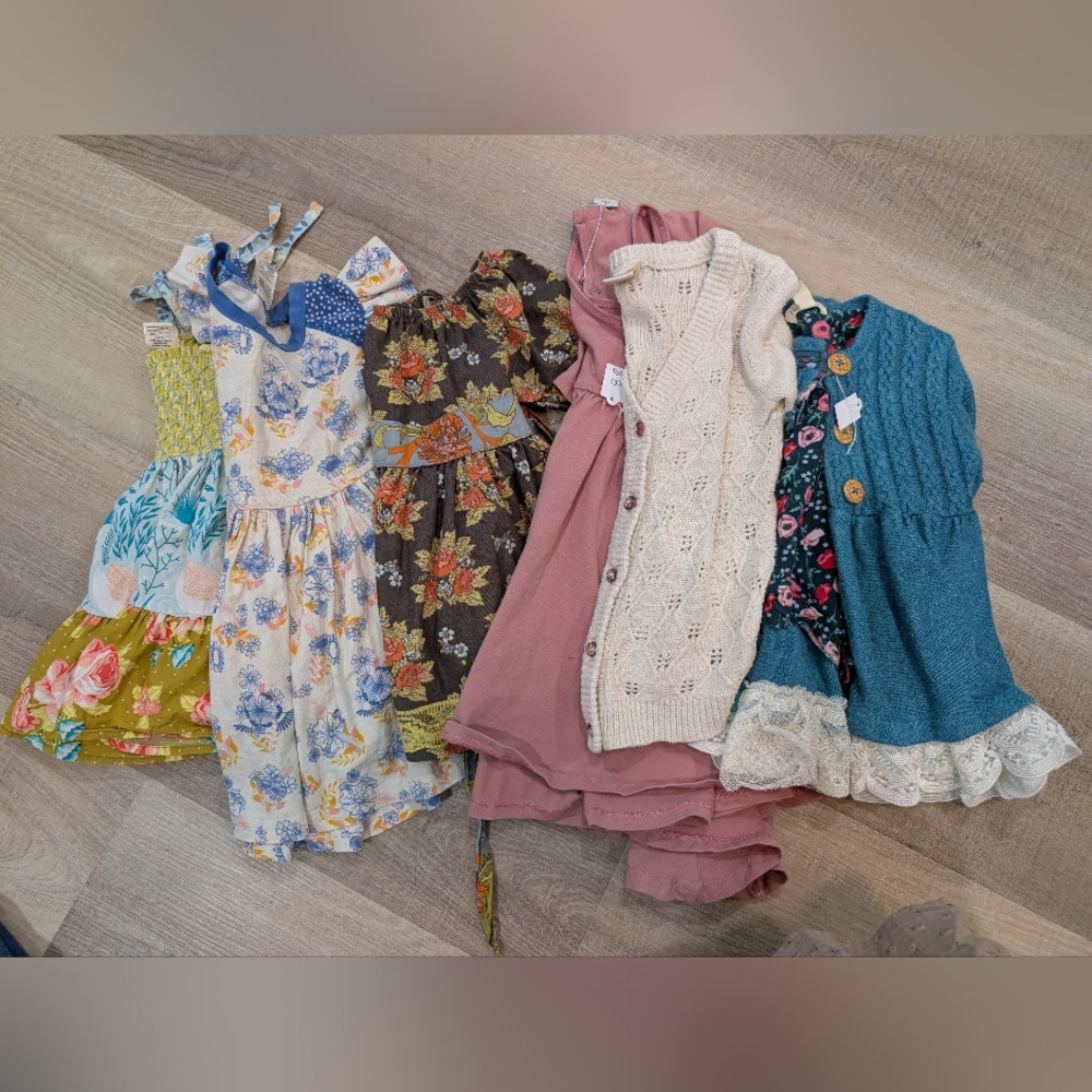 Floral and Lace Kids Dress Set